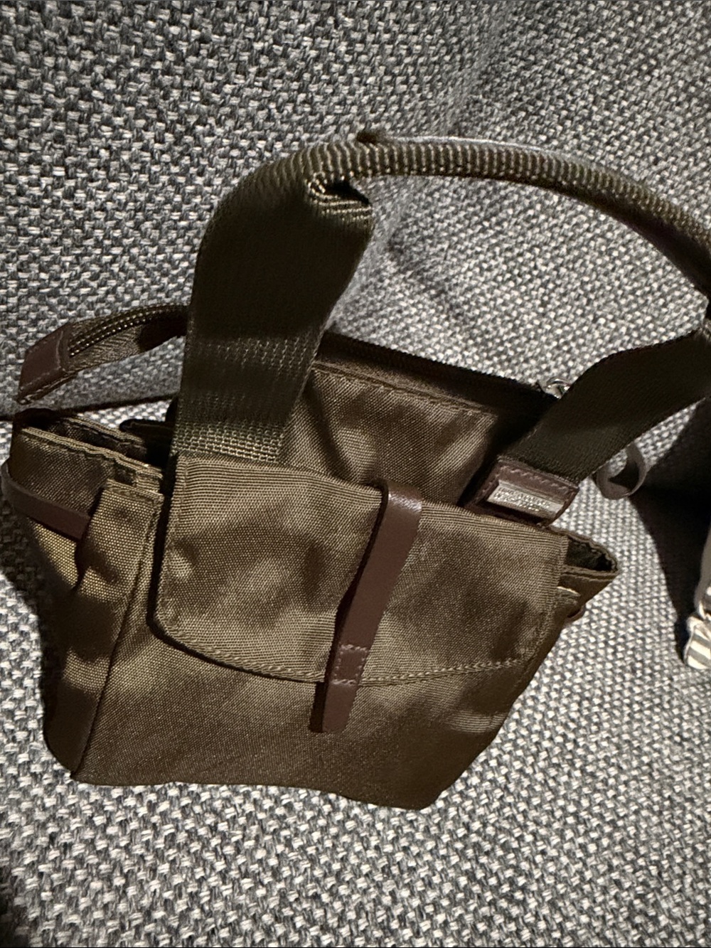 United colors of Benetton- olive green utility canvasTote